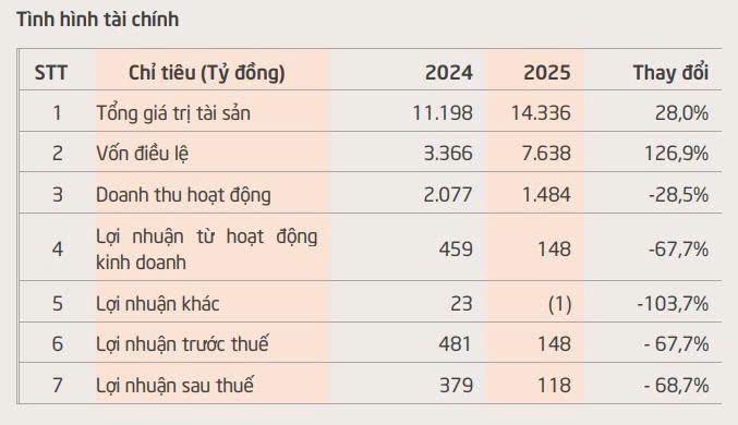 Tình hình tài chính của chứng khoán Tiên Phong năm 2025