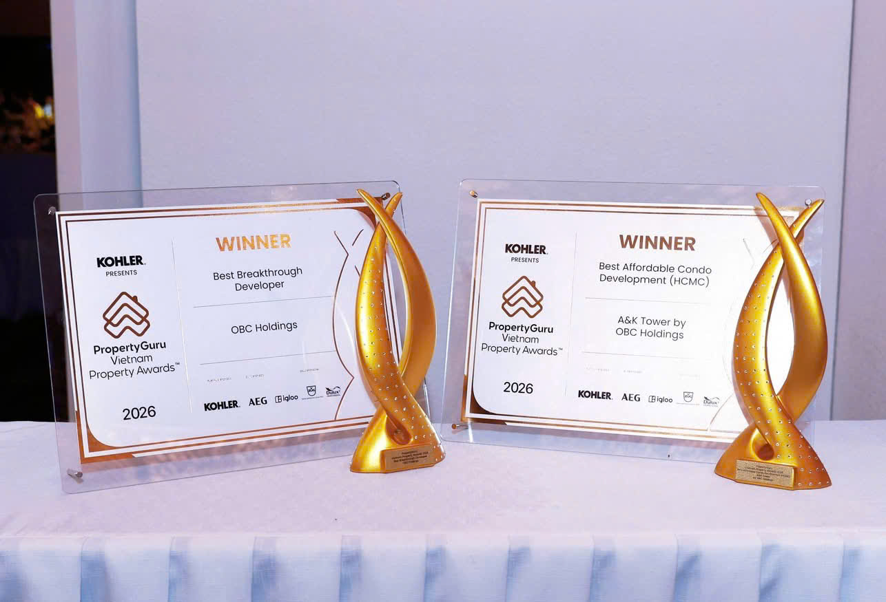 OBC Holdings và A&K Tower ghi dấu ấn kép tại PropertyGuru Vietnam Property Awards 2026
